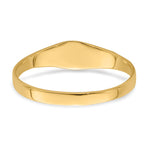 14K Polished 4.5x3.5mm Closed Back Size 1.75 Square Signet Ring