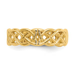 Gold Polished Celtic Toe Ring - 14k Yellow Gold