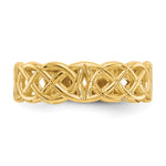 Gold Polished Celtic Toe Ring - 14k Yellow Gold