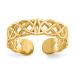 Gold Polished Celtic Toe Ring - 14k Yellow Gold