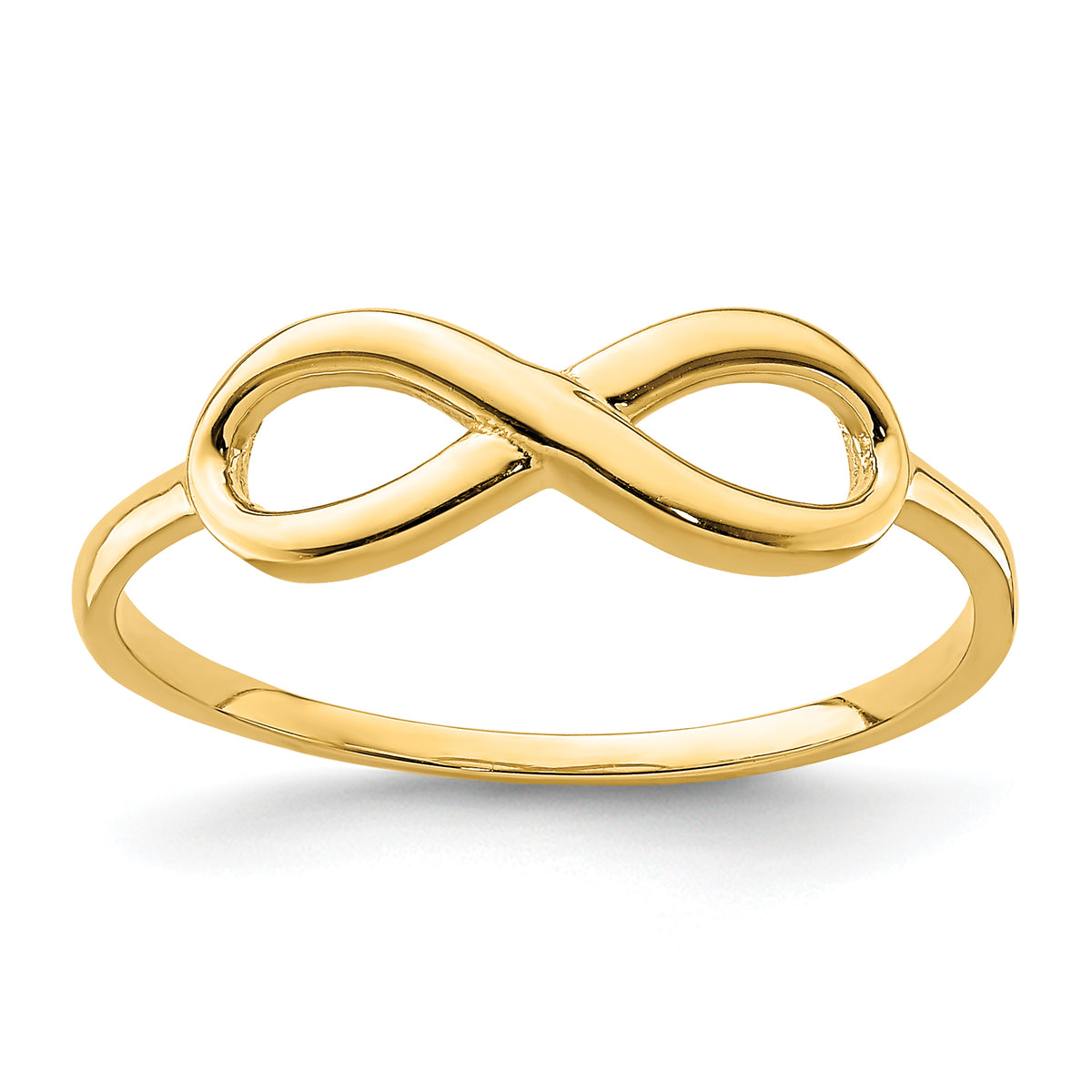 14k Yellow Gold Polished Infinity Ring