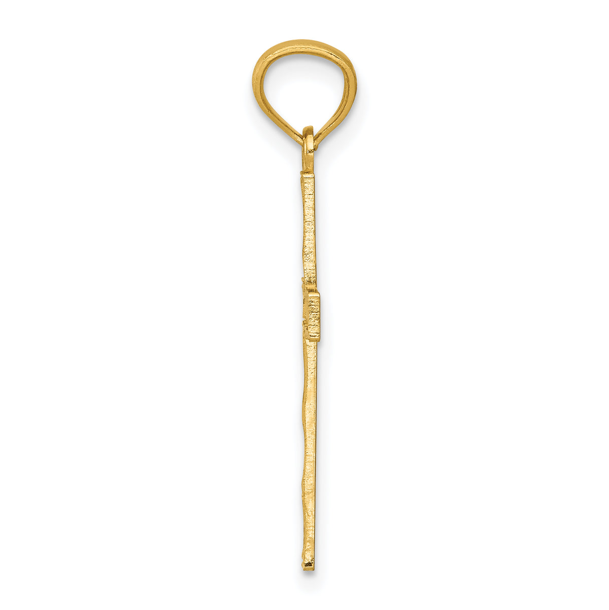 14k Yellow Gold Filigree Cross Pendant, 29 x 14 mm, view 2