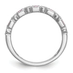 Gemstone and Diamond Ring - 10k White Gold / Pink Sapphire (Colors)