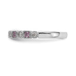 Gemstone and Diamond Ring - 10k White Gold / Pink Sapphire (Colors)