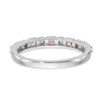 Gemstone and Diamond Ring - 14k White Gold / Pink Sapphire (Colors)