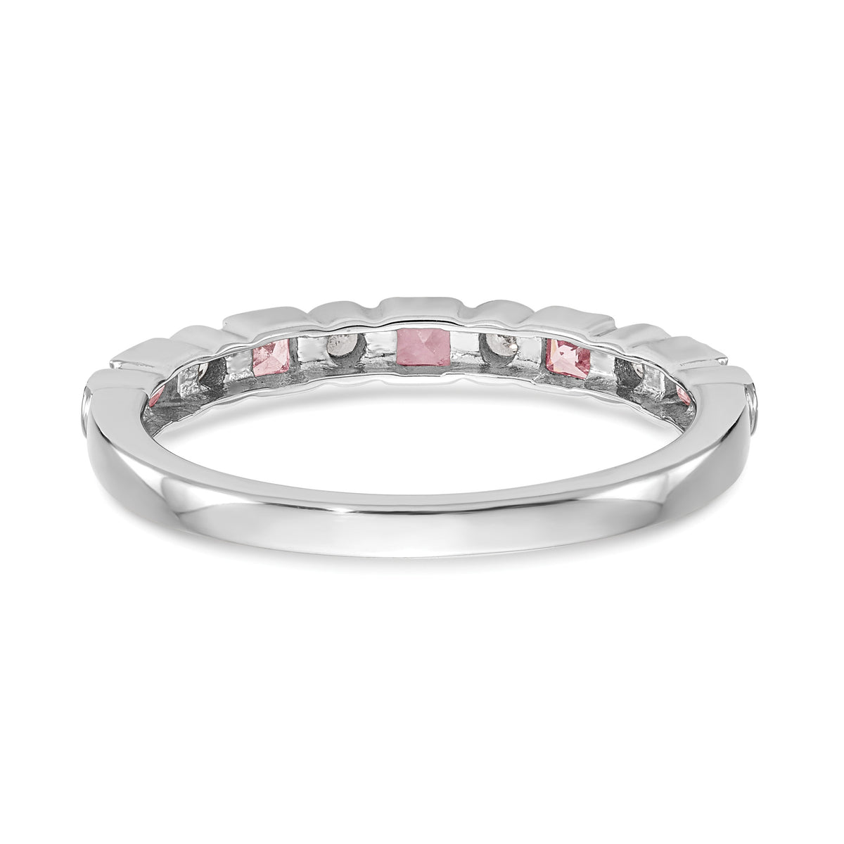 Gemstone and Diamond Ring - 14k White Gold / Pink Sapphire (Colors)