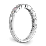Gemstone and Diamond Ring - 14k White Gold / Pink Sapphire (Colors)