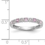 Gemstone and Diamond Ring - 14k White Gold / Pink Sapphire (Colors)