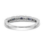 Gemstone and Diamond Ring - 10k White Gold / Blue Sapphire