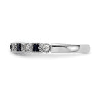 Gemstone and Diamond Ring - 14k White Gold / Blue Sapphire