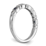 Gemstone and Diamond Ring - 14k White Gold / Blue Sapphire