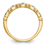 Gemstone and Diamond Ring - 14k Yellow Gold / Blue Sapphire