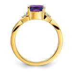 Gemstone & Diamond Ring - 14k Yellow Gold / Amethyst