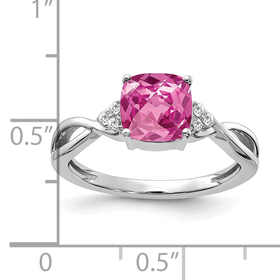 Gemstone & Diamond Ring - 14k White Gold / None