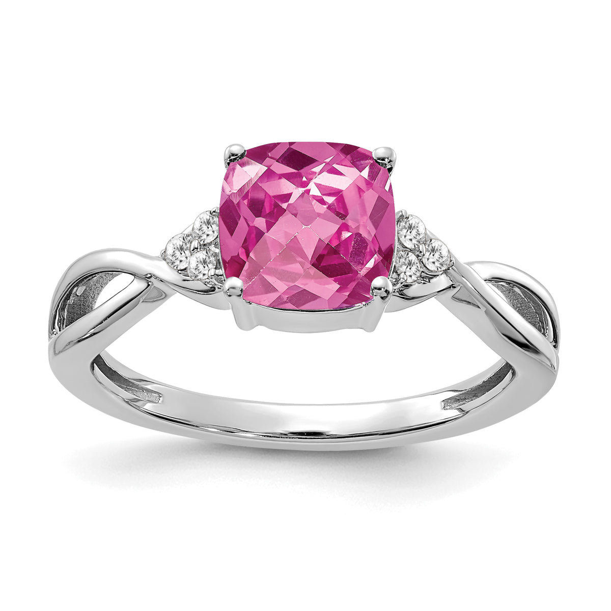 Gemstone & Diamond Ring - 14k White Gold / None