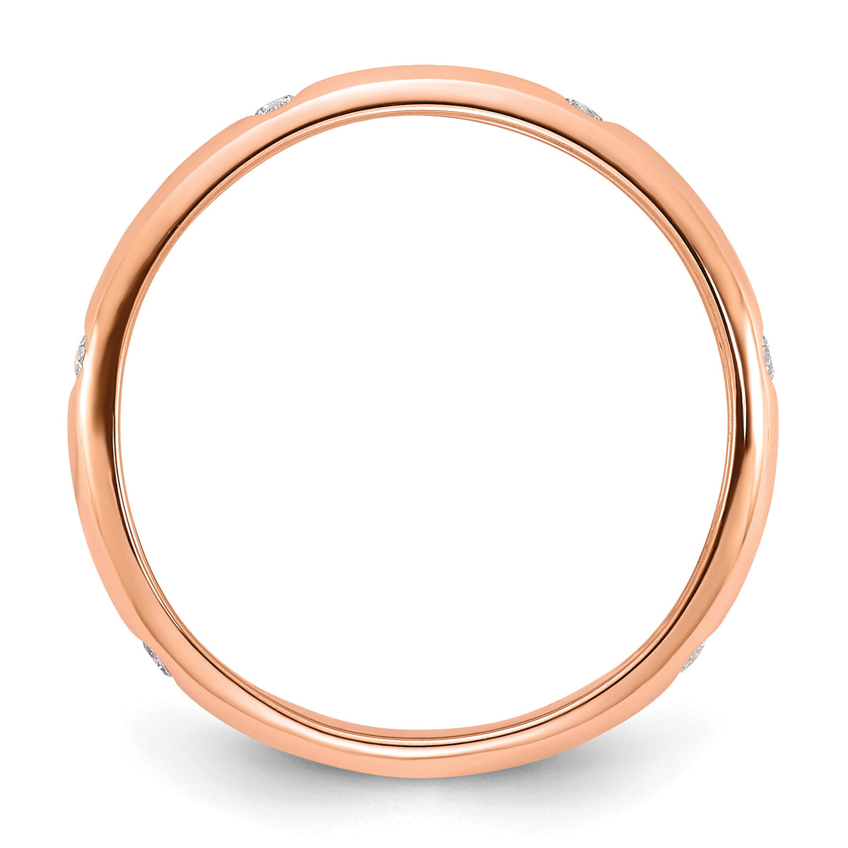 6-Stone Diamond or Gemstone Band - 14k Rose Gold / White Diamond