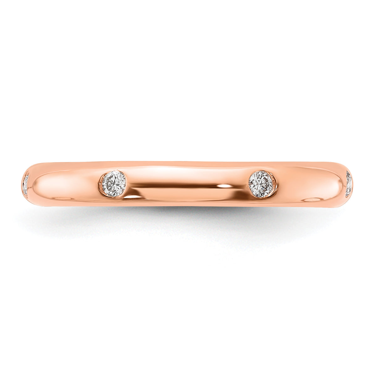 6-Stone Diamond or Gemstone Band - 14k Rose Gold / White Diamond