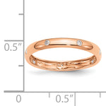 6-Stone Diamond or Gemstone Band - 14k Rose Gold / White Diamond