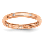 6-Stone Diamond or Gemstone Band - 14k Rose Gold / White Diamond