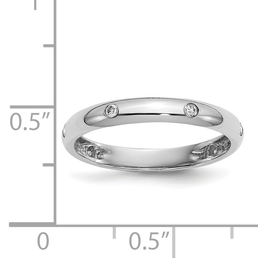 6-Stone Diamond or Gemstone Band - 14k White Gold / White Diamond