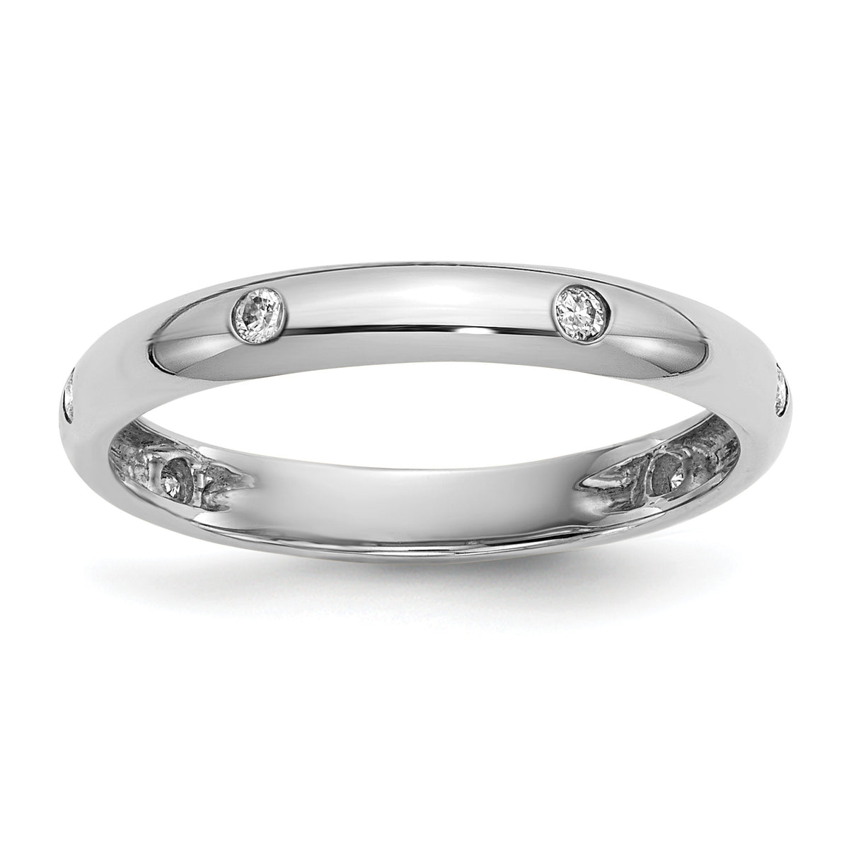 6-Stone Diamond or Gemstone Band - 14k White Gold / White Diamond