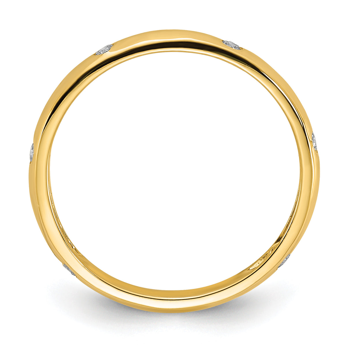 6-Stone Diamond or Gemstone Band - 14k Yellow Gold / White Diamond