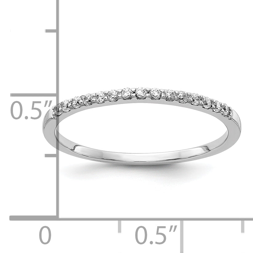 Diamond or Gemstone Band - 10k White Gold / White Diamond