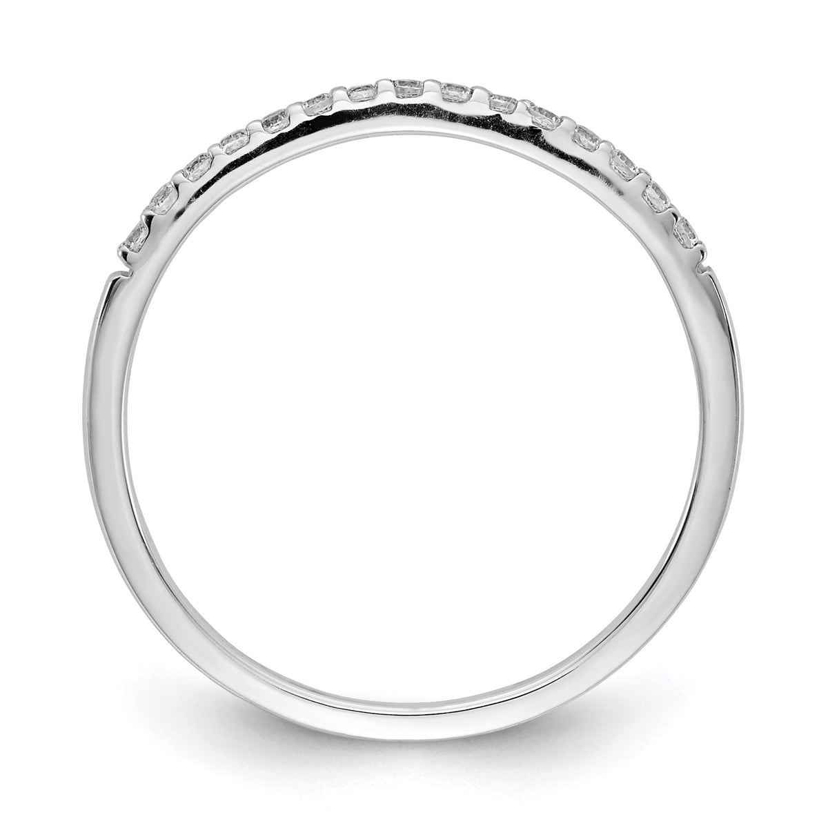 Diamond or Gemstone Band - 14k White Gold / White Diamond