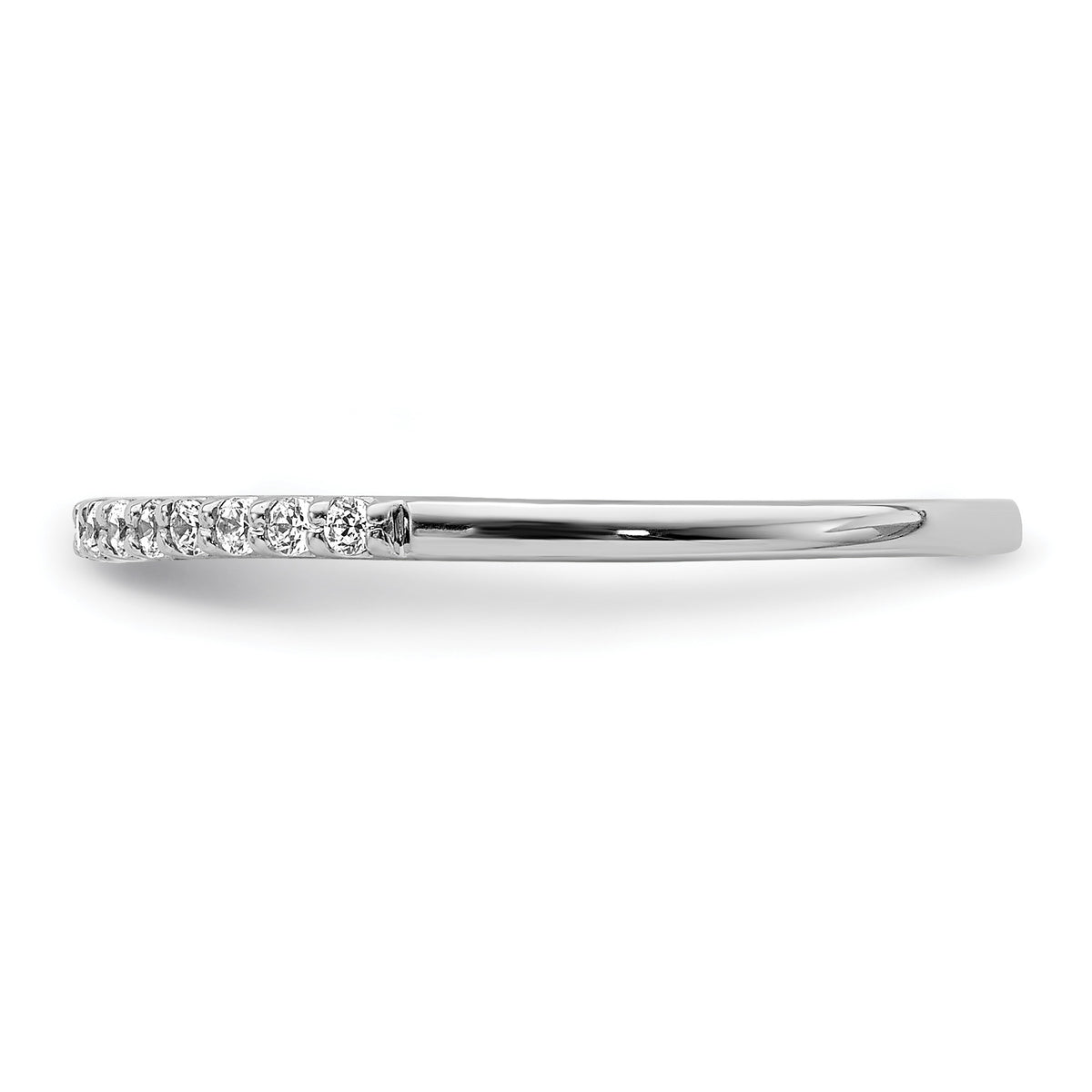 Diamond or Gemstone Band - 14k White Gold / White Diamond