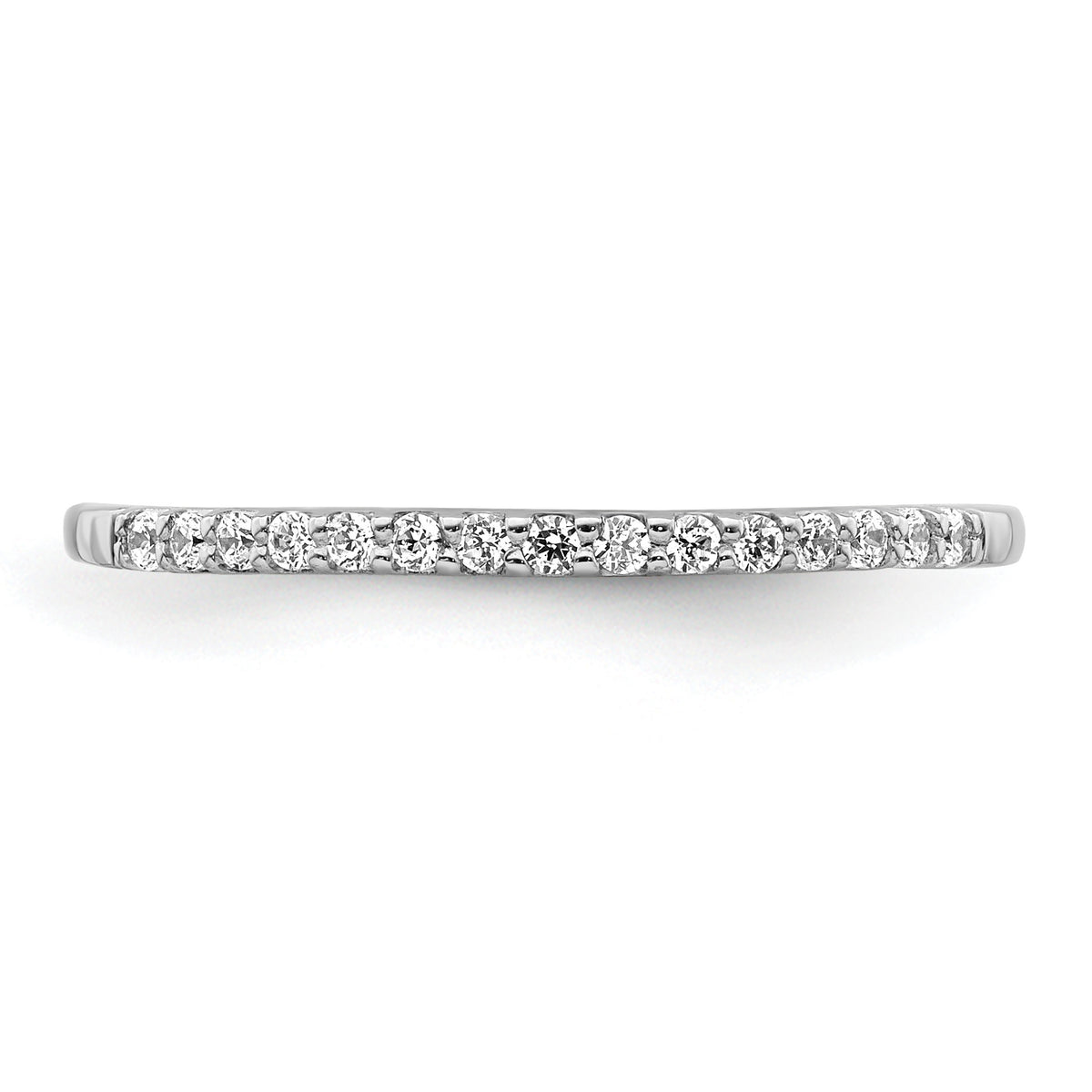 Diamond or Gemstone Band - 14k White Gold / White Diamond