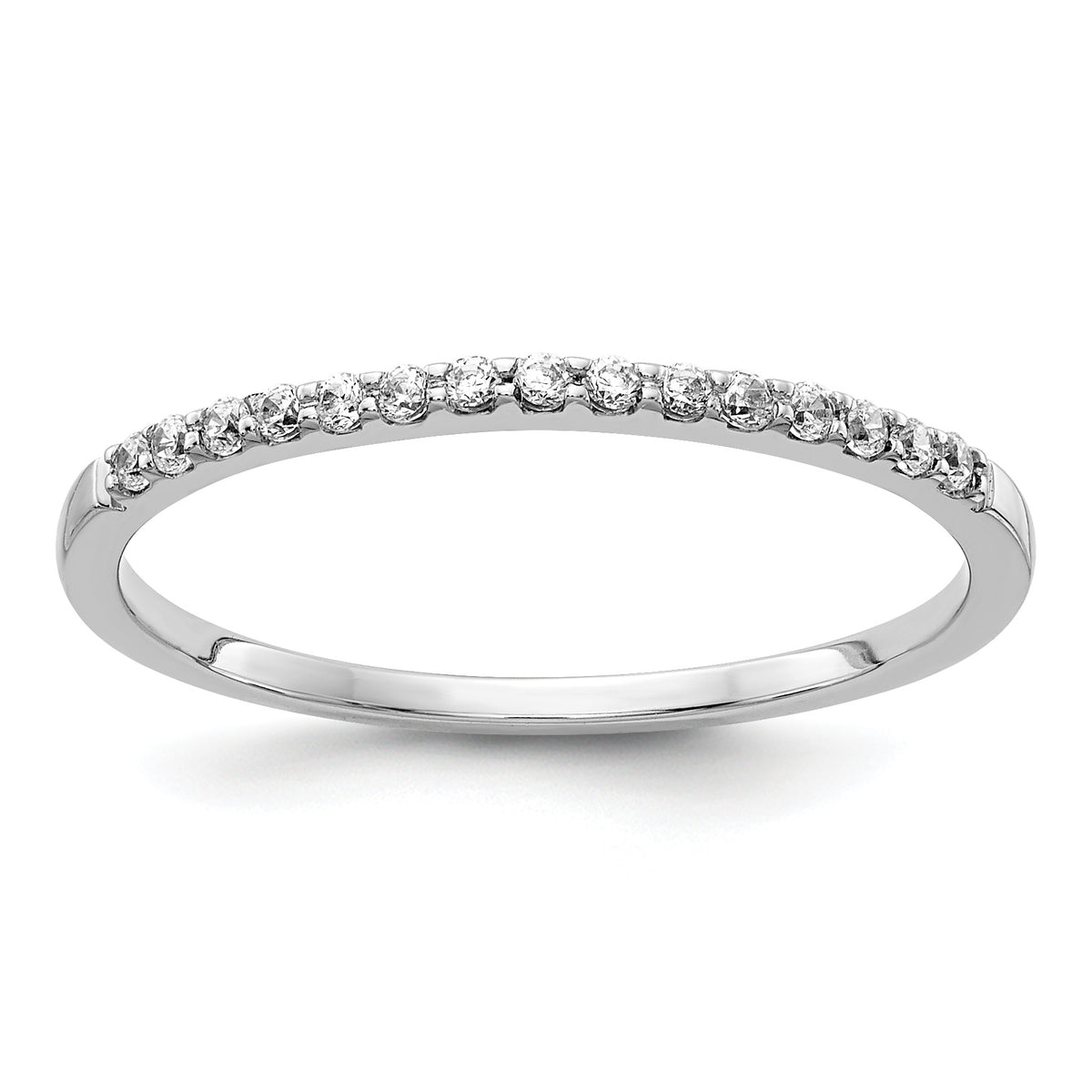 Diamond or Gemstone Band - 14k White Gold / White Diamond