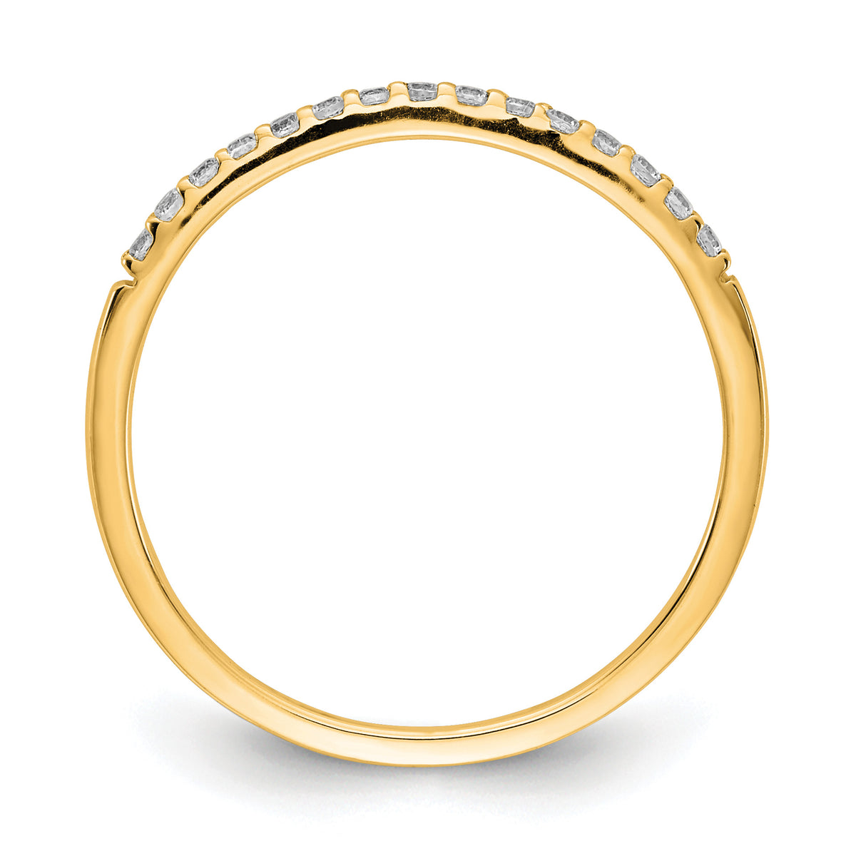 Diamond or Gemstone Band - 14k Yellow Gold / White Diamond