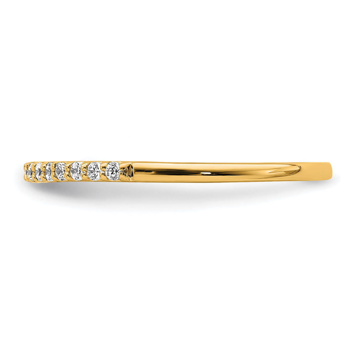 Diamond or Gemstone Band - 14k Yellow Gold / White Diamond