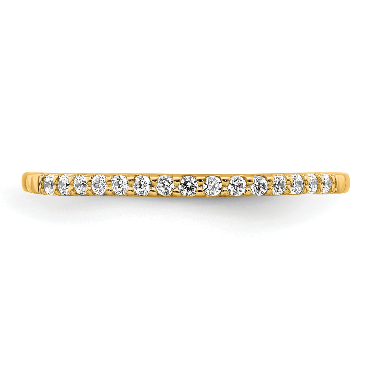 Diamond or Gemstone Band - 14k Yellow Gold / White Diamond