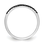 Diamond or Gemstone Band - 10k White Gold / Black Diamond