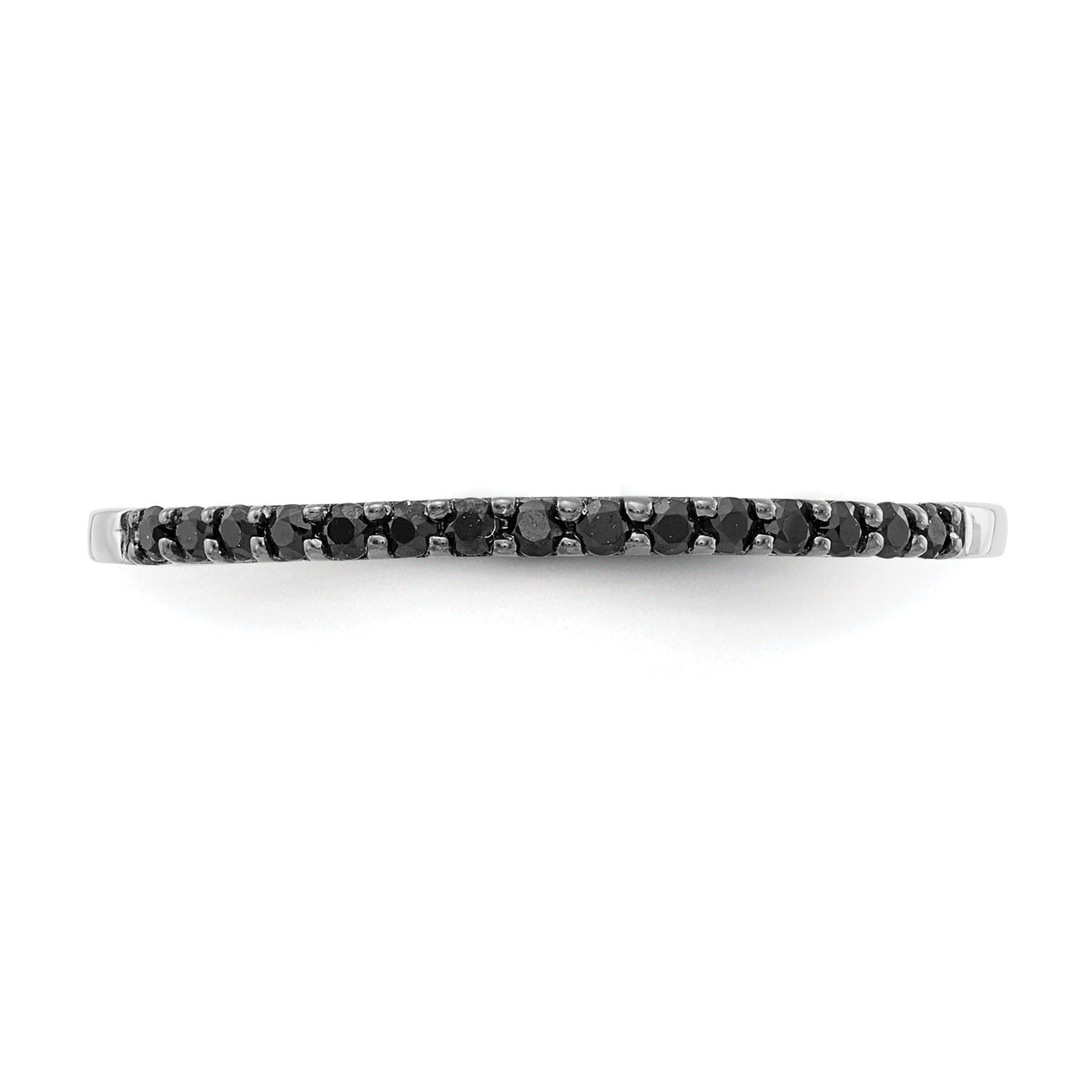 Diamond or Gemstone Band - 10k White Gold / Black Diamond