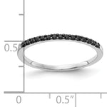 Diamond or Gemstone Band - 10k White Gold / Black Diamond