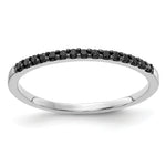 Diamond or Gemstone Band - 10k White Gold / Black Diamond