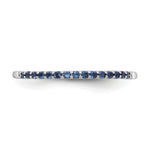 Diamond or Gemstone Band - 14k White Gold / Blue Sapphire