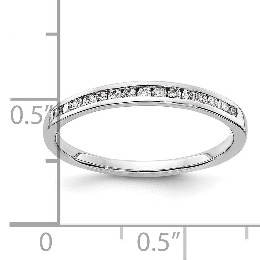 Diamond or Gemstone Channel Band - 10k White Gold / None