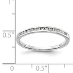 Diamond or Gemstone Channel Band - 14k White Gold / White Diamond