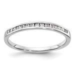 Diamond or Gemstone Channel Band - 14k White Gold / White Diamond