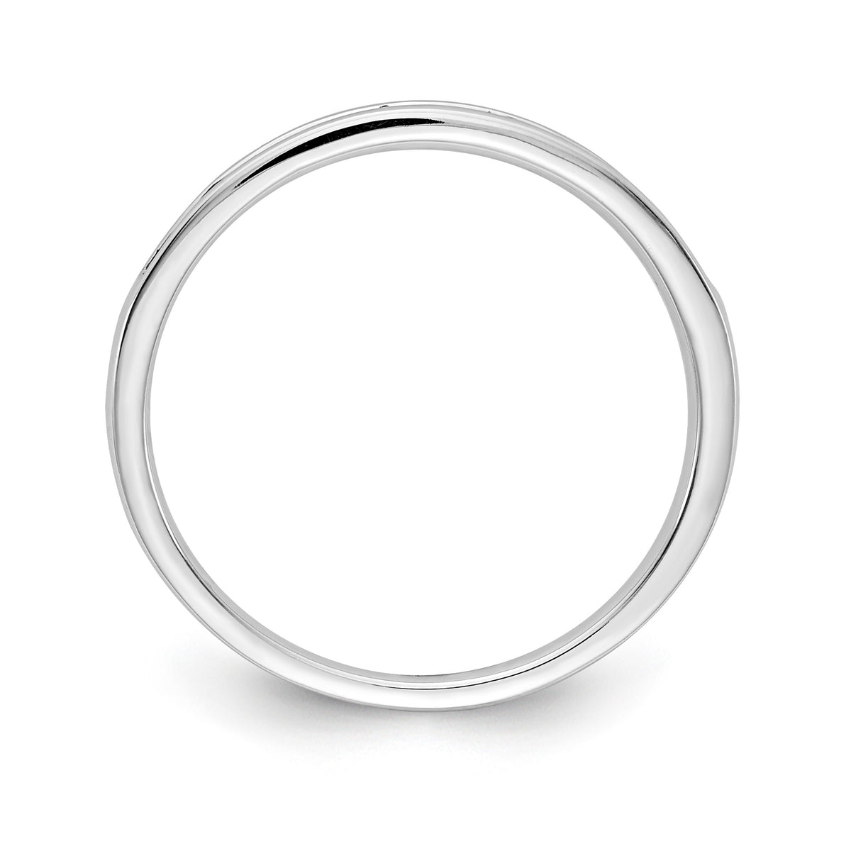 Diamond or Gemstone Channel Band - 14k White Gold / Pink Sapphire (Colors)