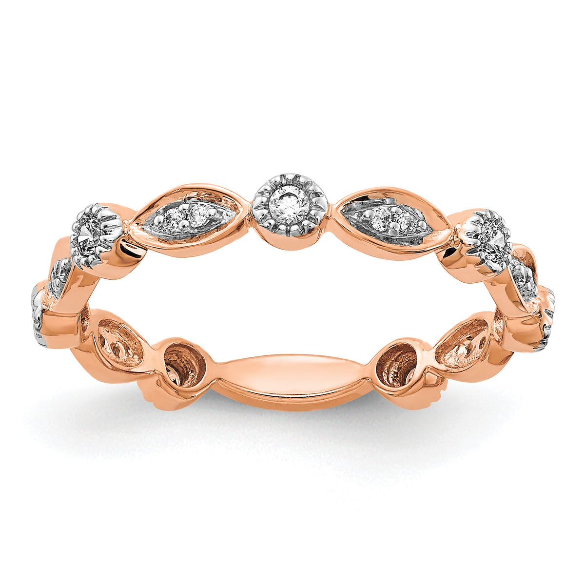 1/5 carat Diamond Fashion Band - 14k Rose Gold / Diamond, Lab Grown