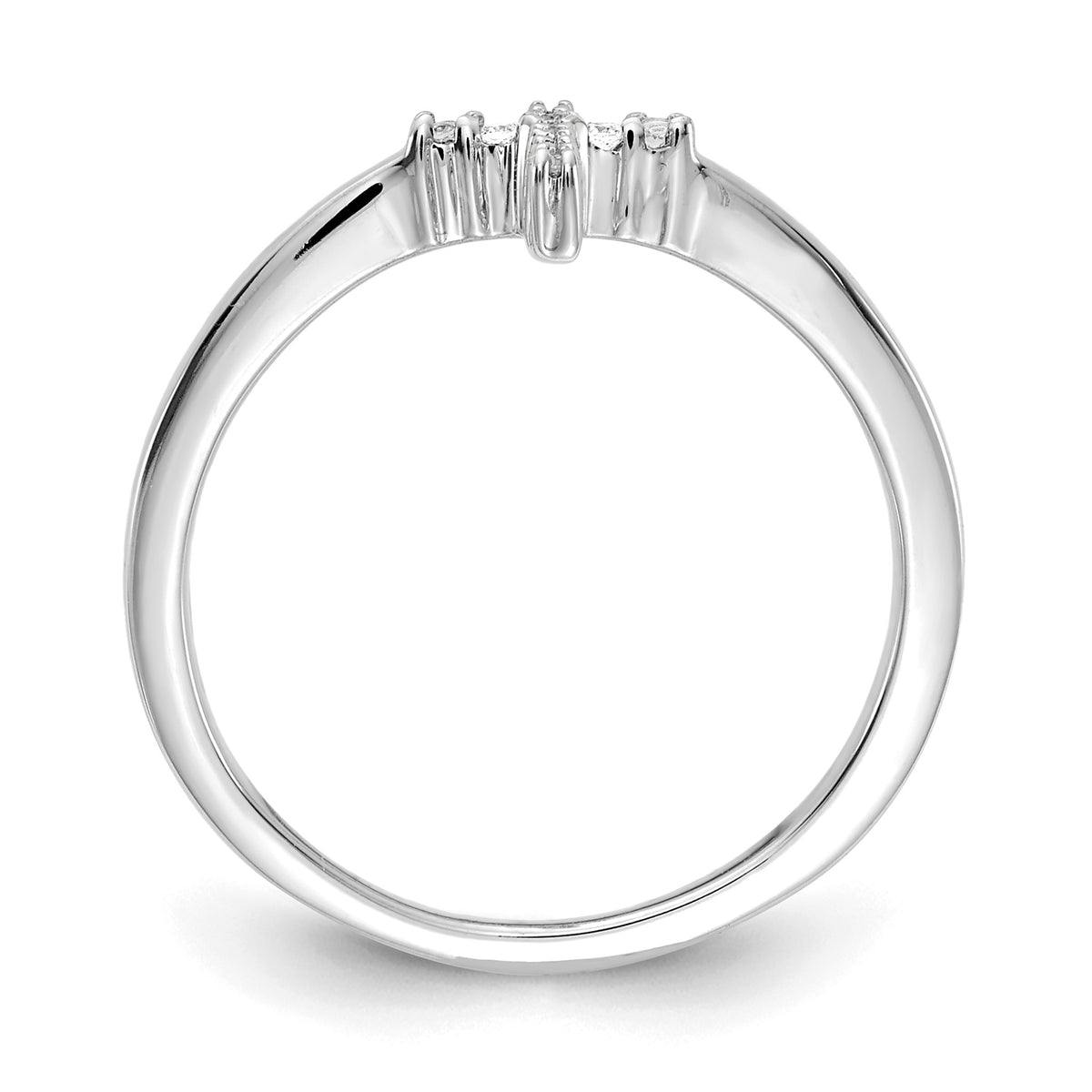 Diamond Cross Ring - 14k White Gold / Diamond