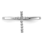 Diamond Cross Ring - 14k White Gold / Diamond