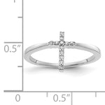 Diamond Cross Ring - 14k White Gold / Diamond