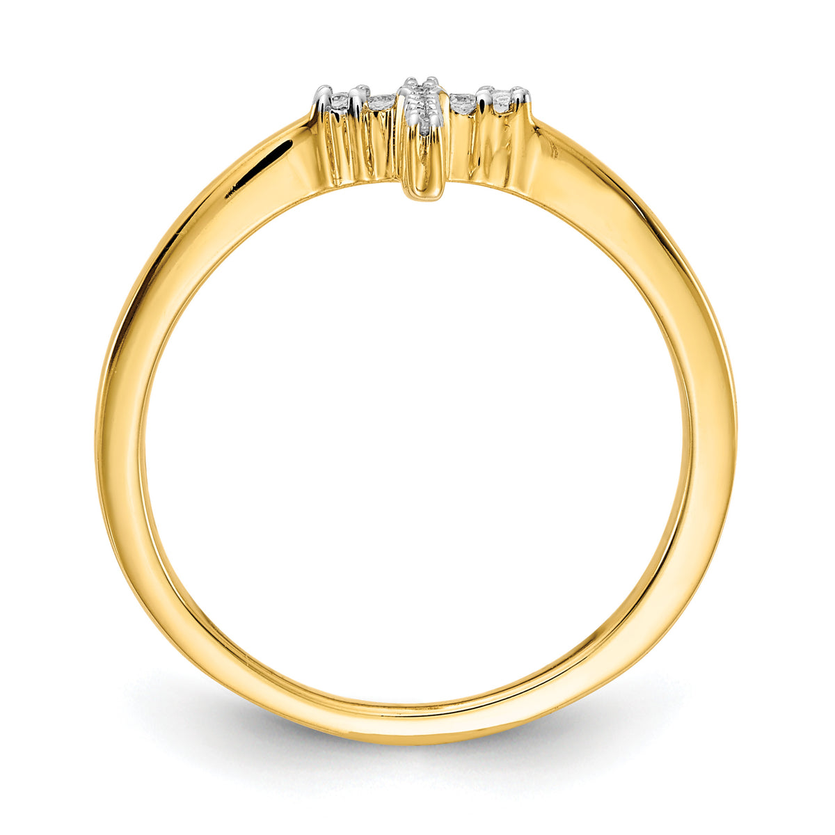 Diamond Cross Ring - 14k Yellow Gold / Diamond
