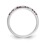 Diamond and Gemstone Band - Ruby
