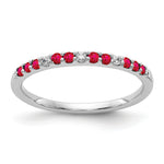 Diamond and Gemstone Band - Ruby